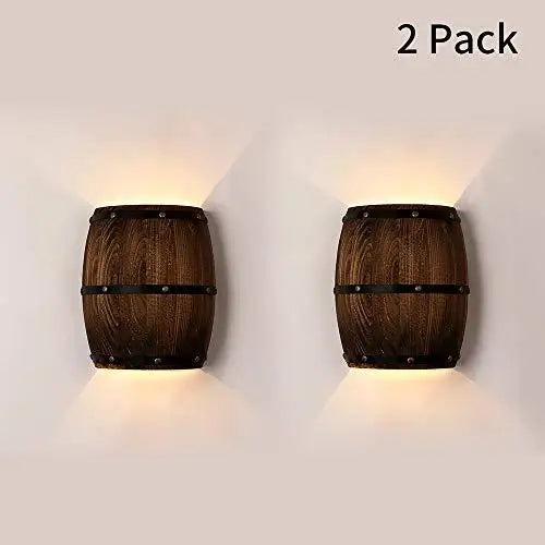 Retro Wood Barrel Wall Light Fixture - ScentiMelti Home Fragrance, Beauty & Gifts UK