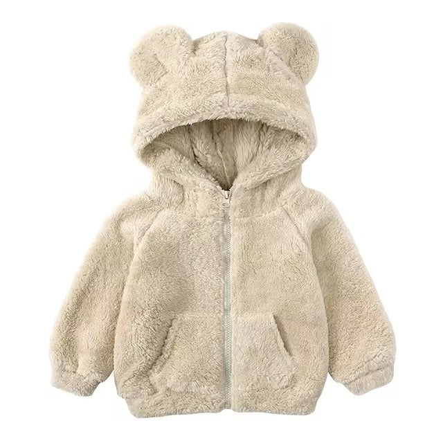 Kids Winter Teddy Bear Jacket with Ears | 6 Months - 7 Years