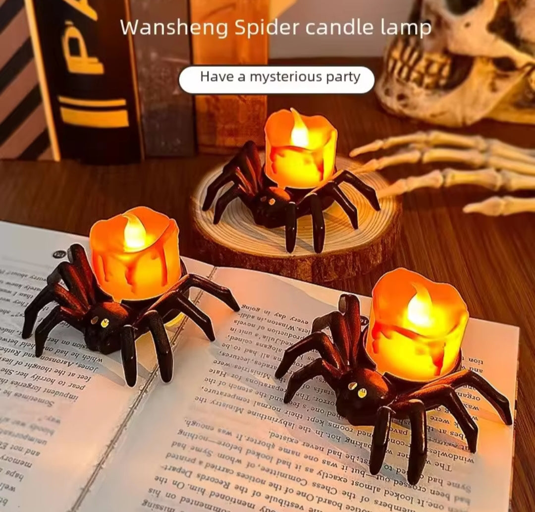 6pcs Spider candle holder and candles ghostswithin ScentiMelti Wax Melts