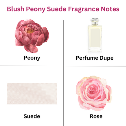 BLUSH PEONY SUEDE JM Fragrance Inspired Luxury Scented Upholstery Carpet Freshener 250g - ScentiMelti Home Fragrance, Beauty & Gifts UK