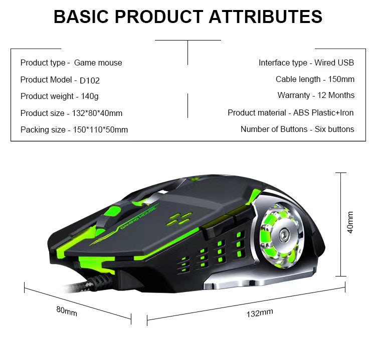 Comfortable Ergonomic 6 Level DPI RGB Gaming Mouse Wheel Design Mechanical like look - ScentiMelti Home Fragrance, Beauty & Gifts UK