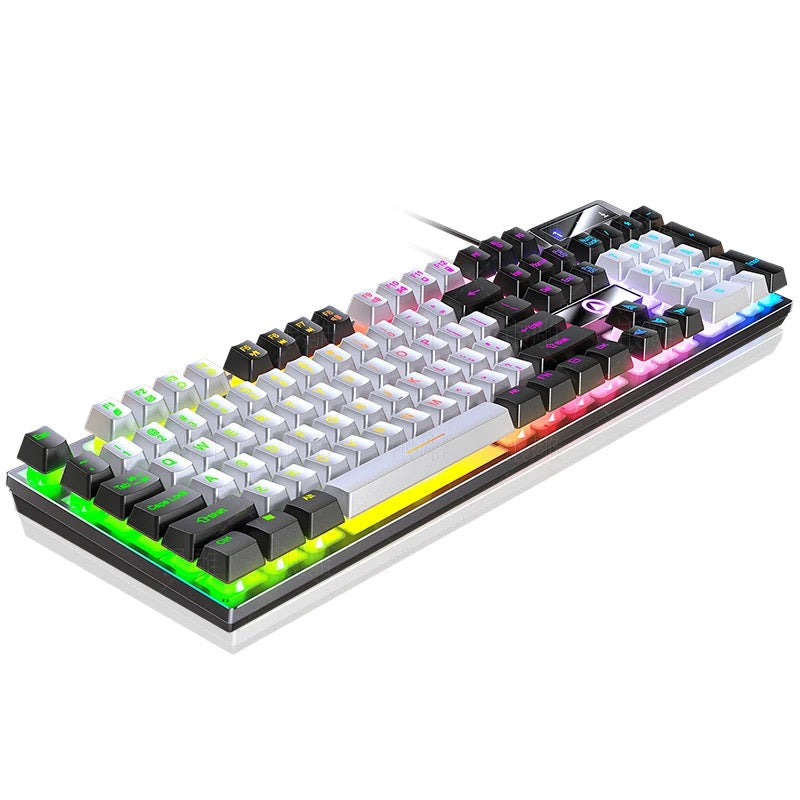 LED hybrid Backlit Keyboard 104key Water Resistant Black/ White/ Blue/ Pink/ Purple / Mixed colours - ScentiMelti Home Fragrance, Beauty & Gifts UK