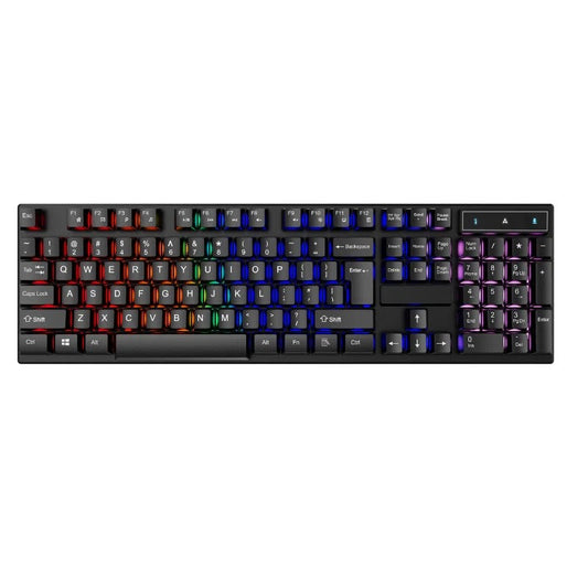 Wired USB Luminious Stiff RGB  Black Keyboard - ScentiMelti Home Fragrance, Beauty & Gifts UK