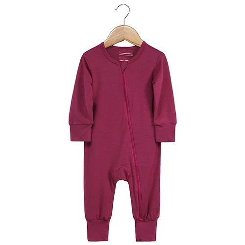 Burgundy Bamboo Super Soft 2-Way Zip Baby Sleepsuit Flossie & George ScentiMelti Wax Melts