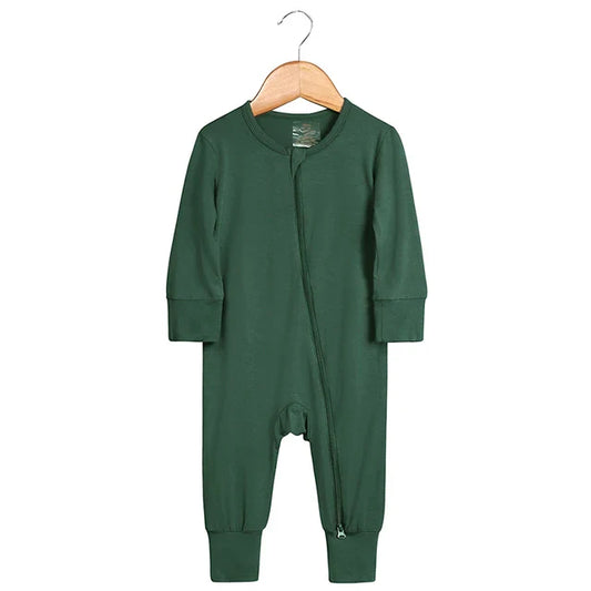 Dark Green Bamboo Super Soft Zipped Sleepsuit Flossie & George ScentiMelti Wax Melts