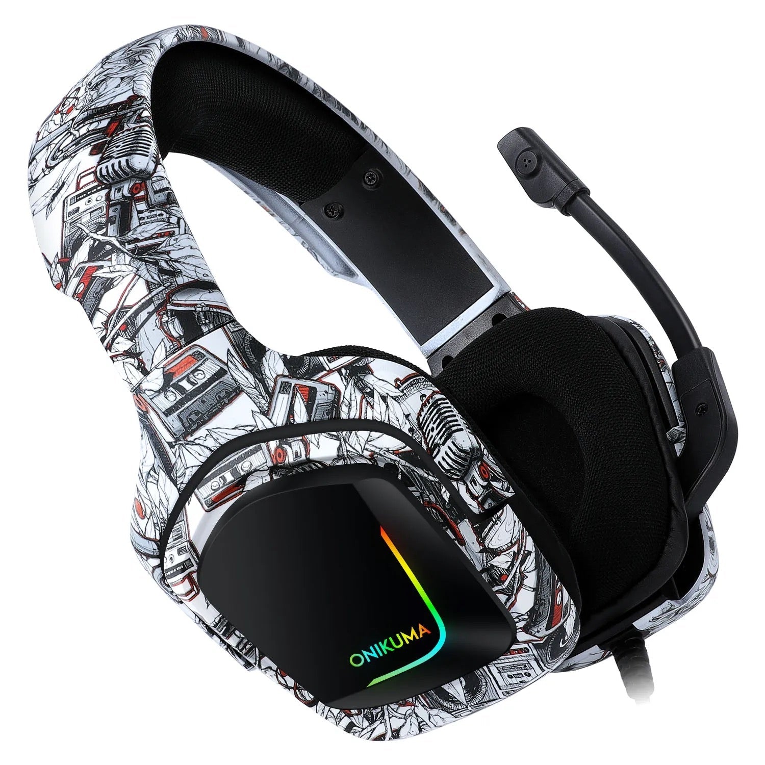 New Styles Camo/black Gaming Headset Headphones Over ear on ear headset with Microphone for PC Xbox One PS4 - ScentiMelti Home Fragrance, Beauty & Gifts UK