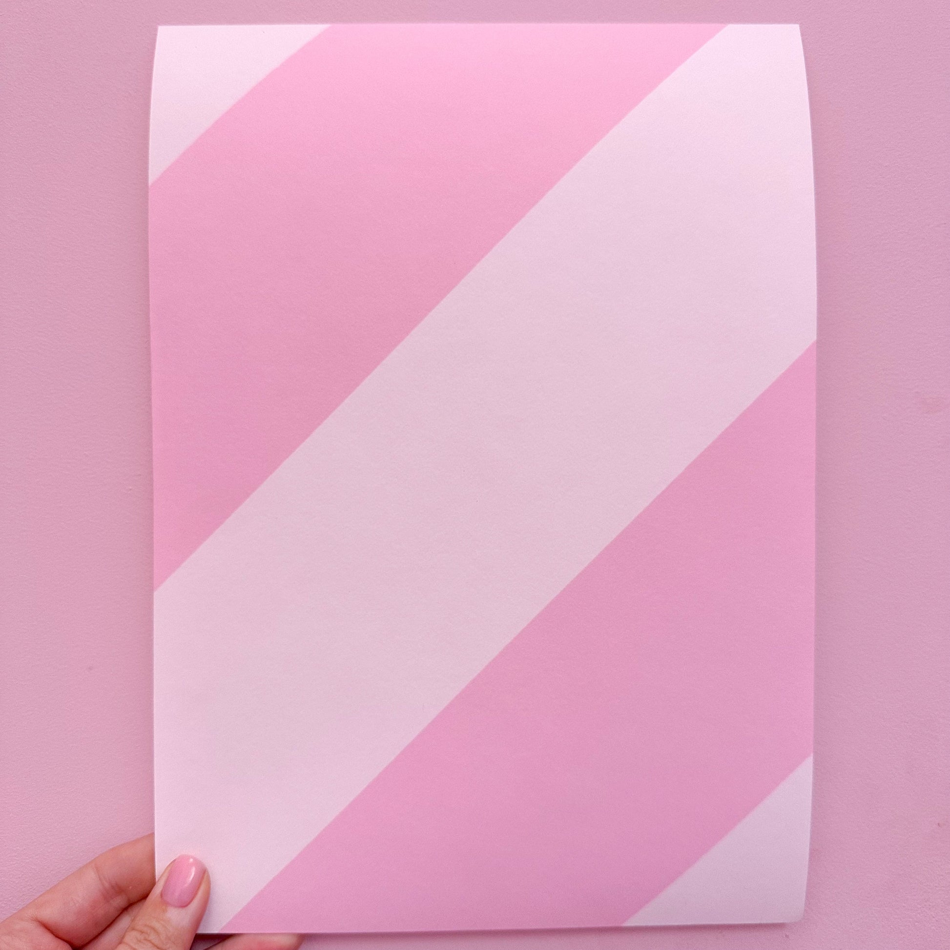 Candy Crush Diagonal Stripe Wallpaper in Pink Candy - ScentiMelti Home Fragrance, Beauty & Gifts UK