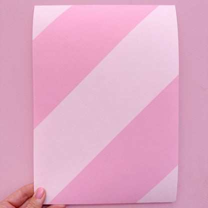 Candy Crush Diagonal Stripe Wallpaper in Pink Candy - ScentiMelti Home Fragrance, Beauty & Gifts UK