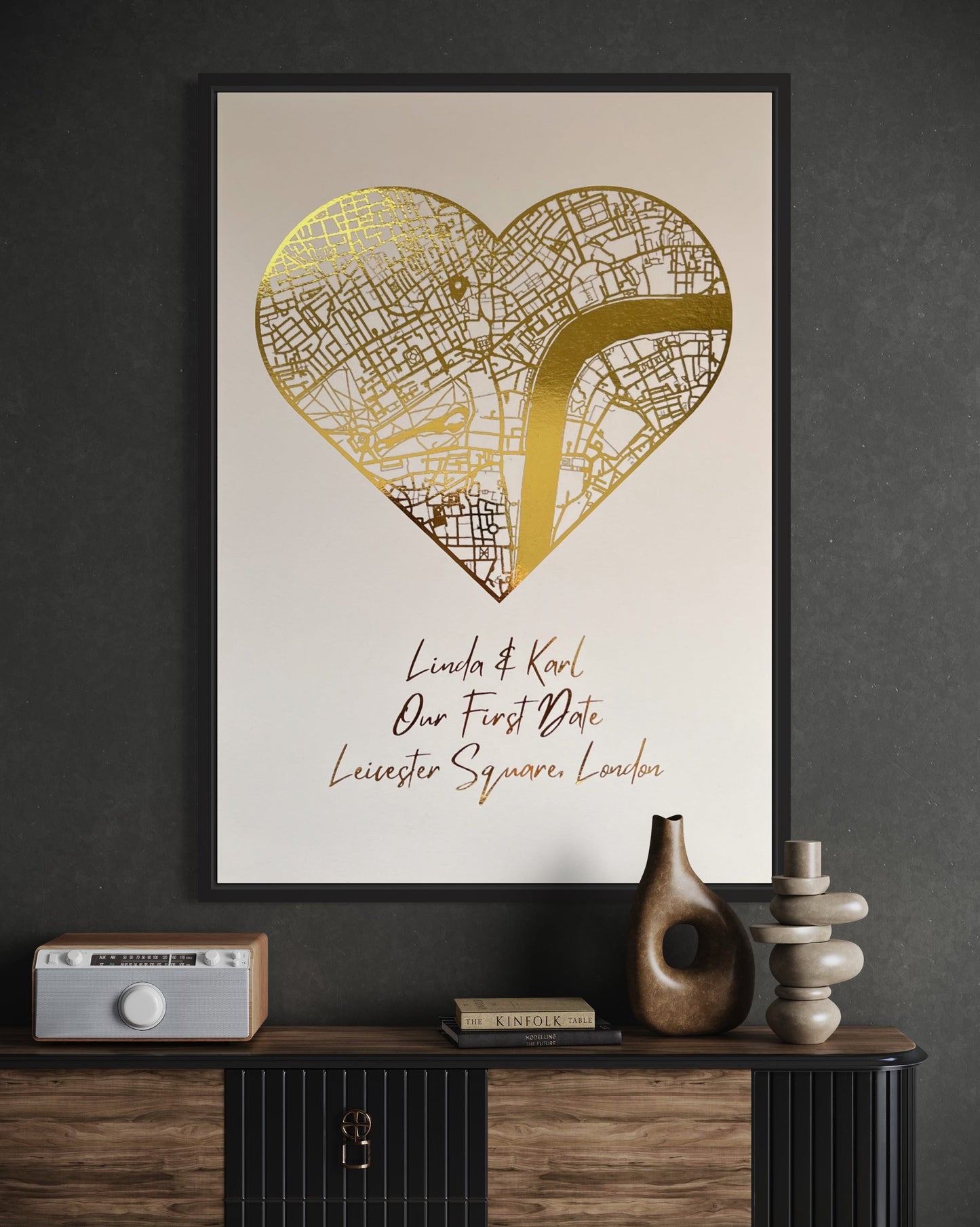 Our First Date Heart Foil Printed Map Billies Inks ScentiMelti Wax Melts