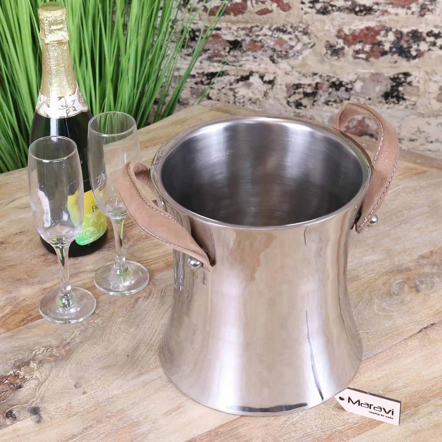 Navin Luxury Champagne Ice Bucket Double Wall - ScentiMelti Home Fragrance, Beauty & Gifts UK