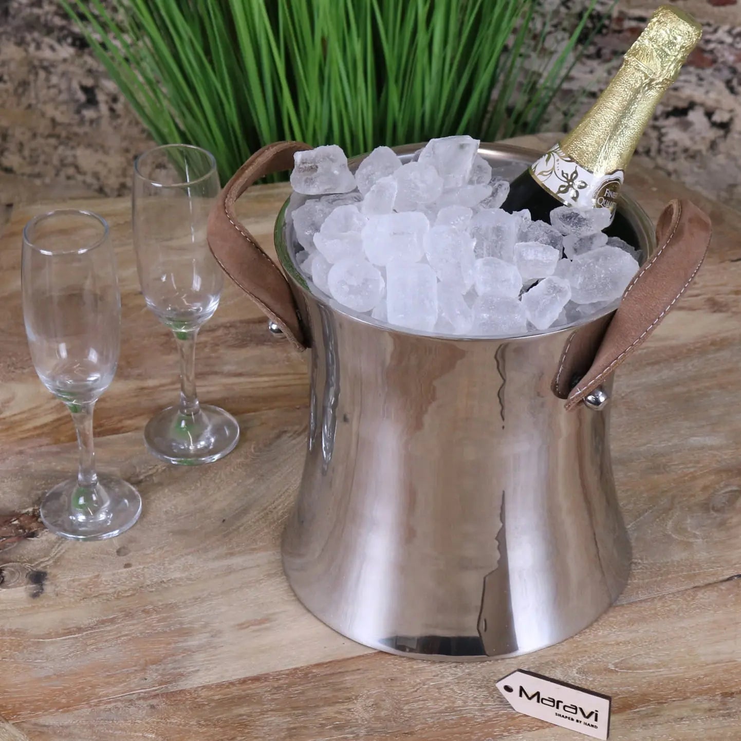 Navin Luxury Champagne Ice Bucket Double Wall - ScentiMelti Home Fragrance, Beauty & Gifts UK