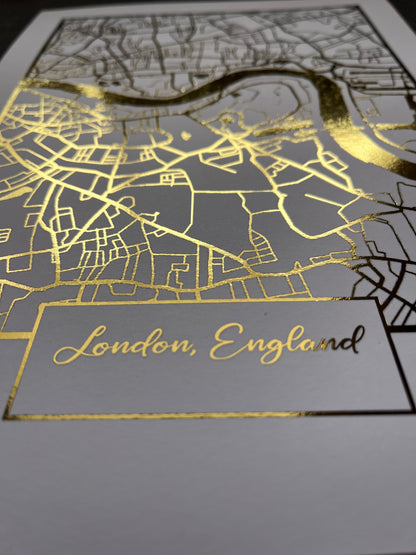 Set of 3 London Gold Foil Prints Billies Inks ScentiMelti Wax Melts