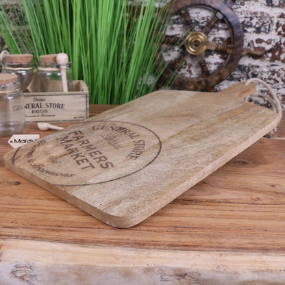 General Store Wooden Chopping Board 50cm - ScentiMelti Home Fragrance, Beauty & Gifts UK