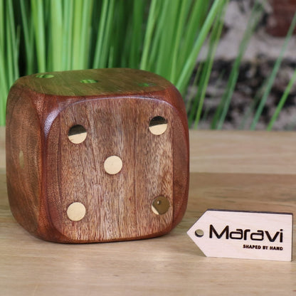 Aravali Large Wooden Dice 8cm - ScentiMelti Home Fragrance, Beauty & Gifts UK