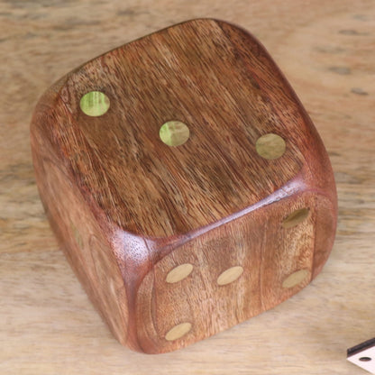 Aravali Large Wooden Dice 8cm - ScentiMelti Home Fragrance, Beauty & Gifts UK