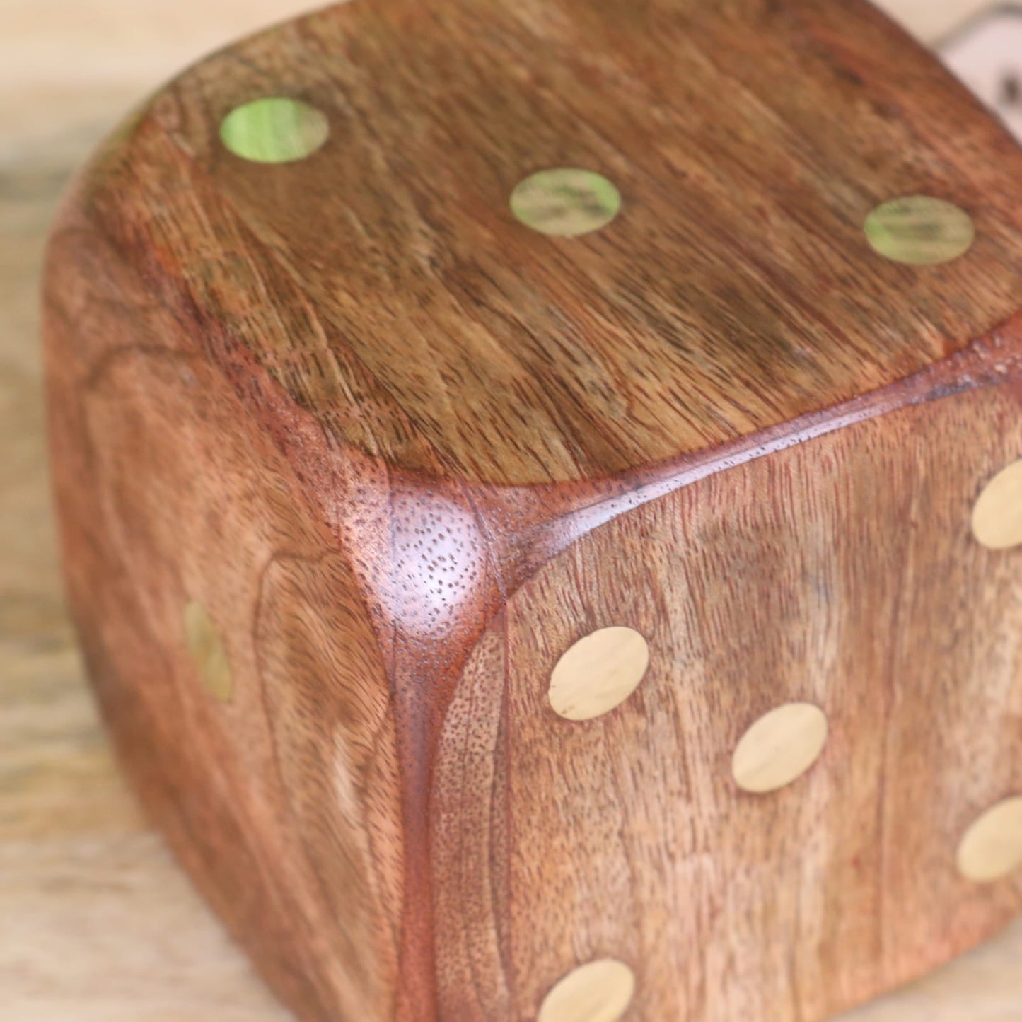 Aravali Large Wooden Dice 8cm - ScentiMelti Home Fragrance, Beauty & Gifts UK