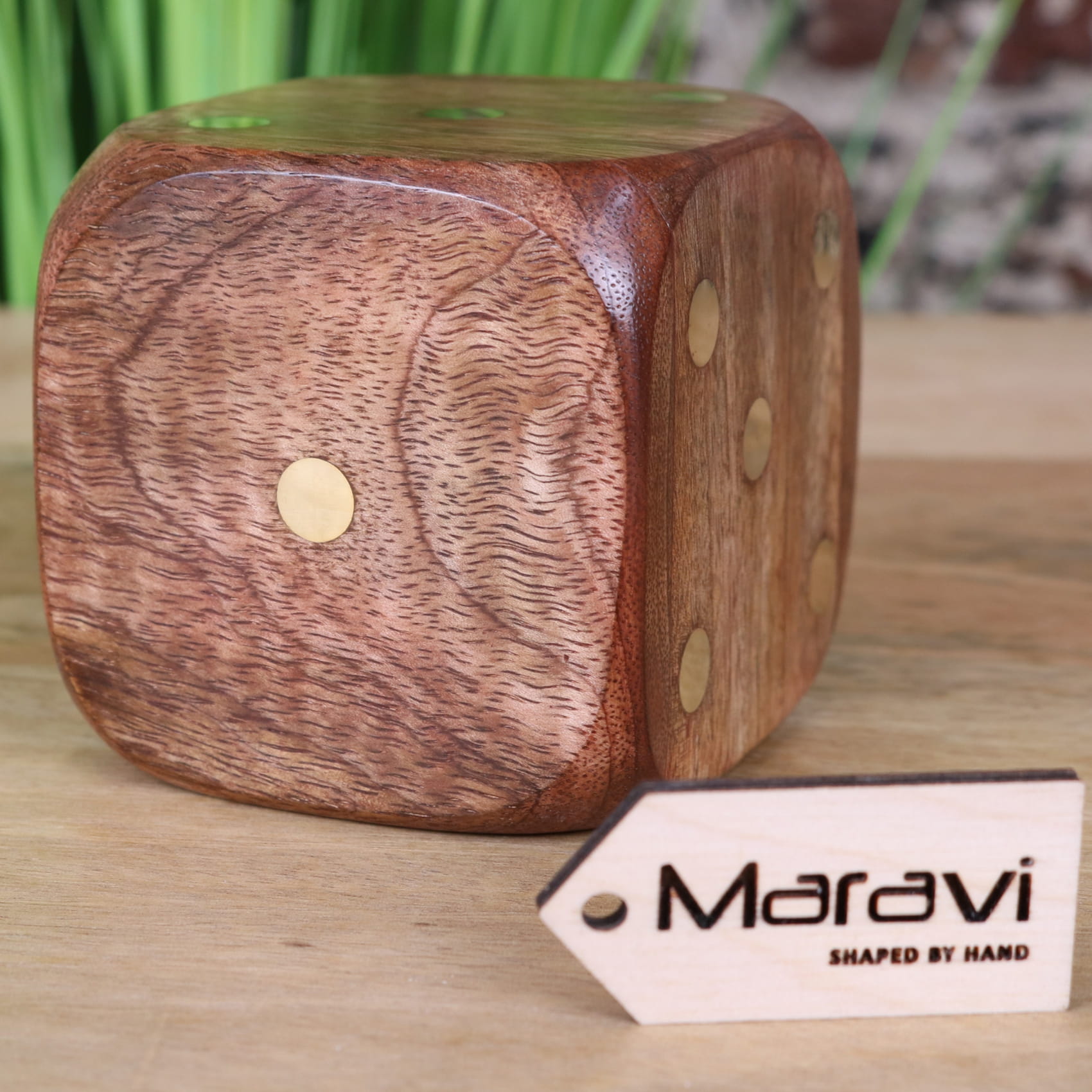 Aravali Large Wooden Dice 8cm - ScentiMelti Home Fragrance, Beauty & Gifts UK