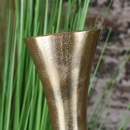 Bedi Metal Gold Vase Swirl Design 48cm - ScentiMelti Home Fragrance, Beauty & Gifts UK