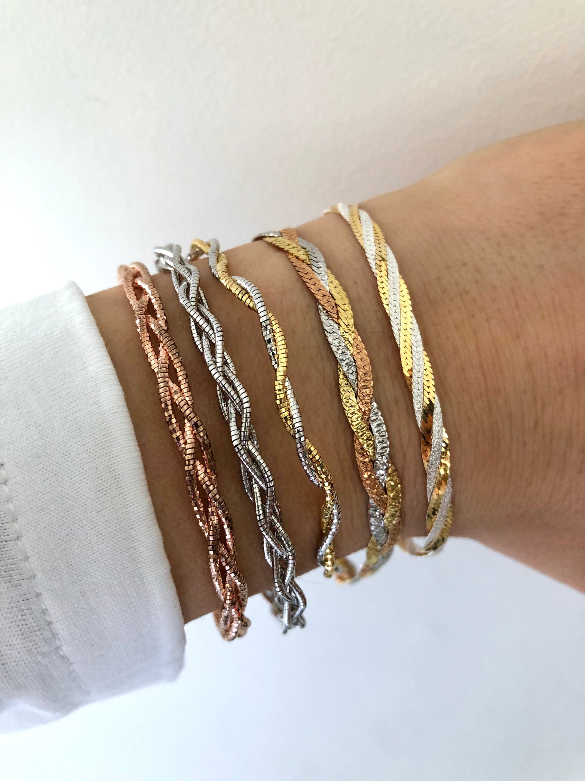 Silver Braided Bangles - ScentiMelti Home Fragrance, Beauty & Gifts UK