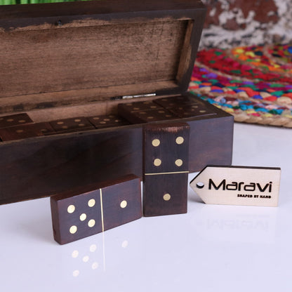 Mera Wooden Domino Set with Storage Box - ScentiMelti Home Fragrance, Beauty & Gifts UK