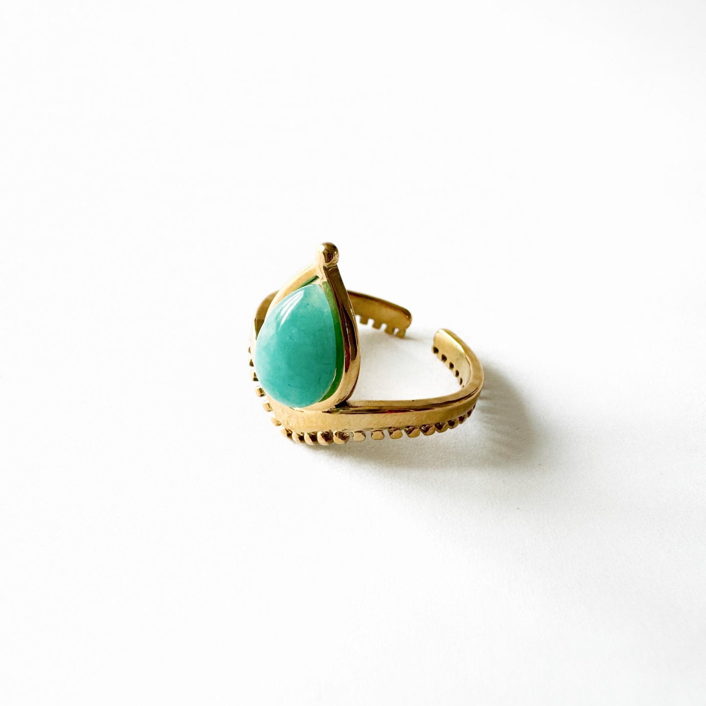 Emmy Luxe 18k Gold Plated Turquoise Stone Ring LUXE TONES ScentiMelti Wax Melts