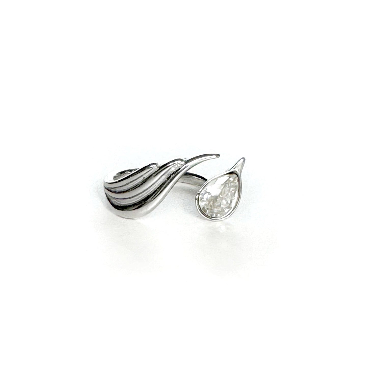 Leelia Silver Tone Jewel  Wrap Ring - ScentiMelti Home Fragrance, Beauty & Gifts UK