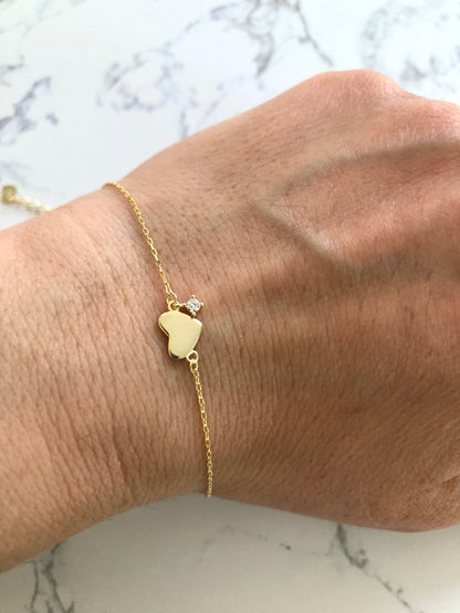 Dainty bracelet with tiny heart - ScentiMelti Home Fragrance, Beauty & Gifts UK