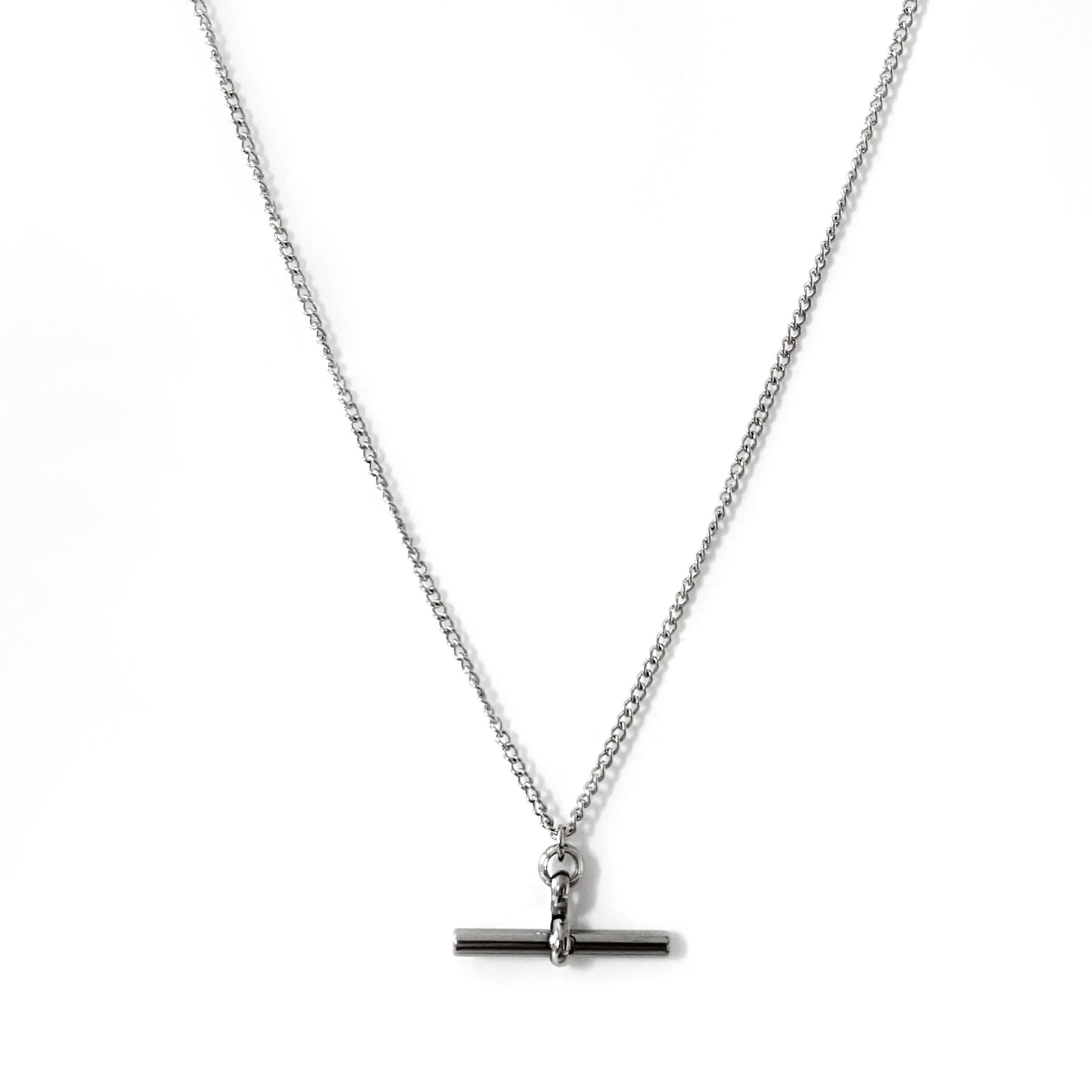 Brooklyn Luxe Silver T Bar Necklace - ScentiMelti Home Fragrance, Beauty & Gifts UK