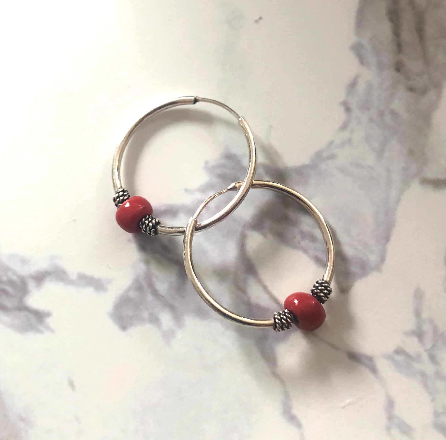 Minimalist hoops with beads Essyn London ScentiMelti Wax Melts