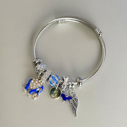 Nixi Silver  Elephant Charm Bracelet - ScentiMelti Home Fragrance, Beauty & Gifts UK