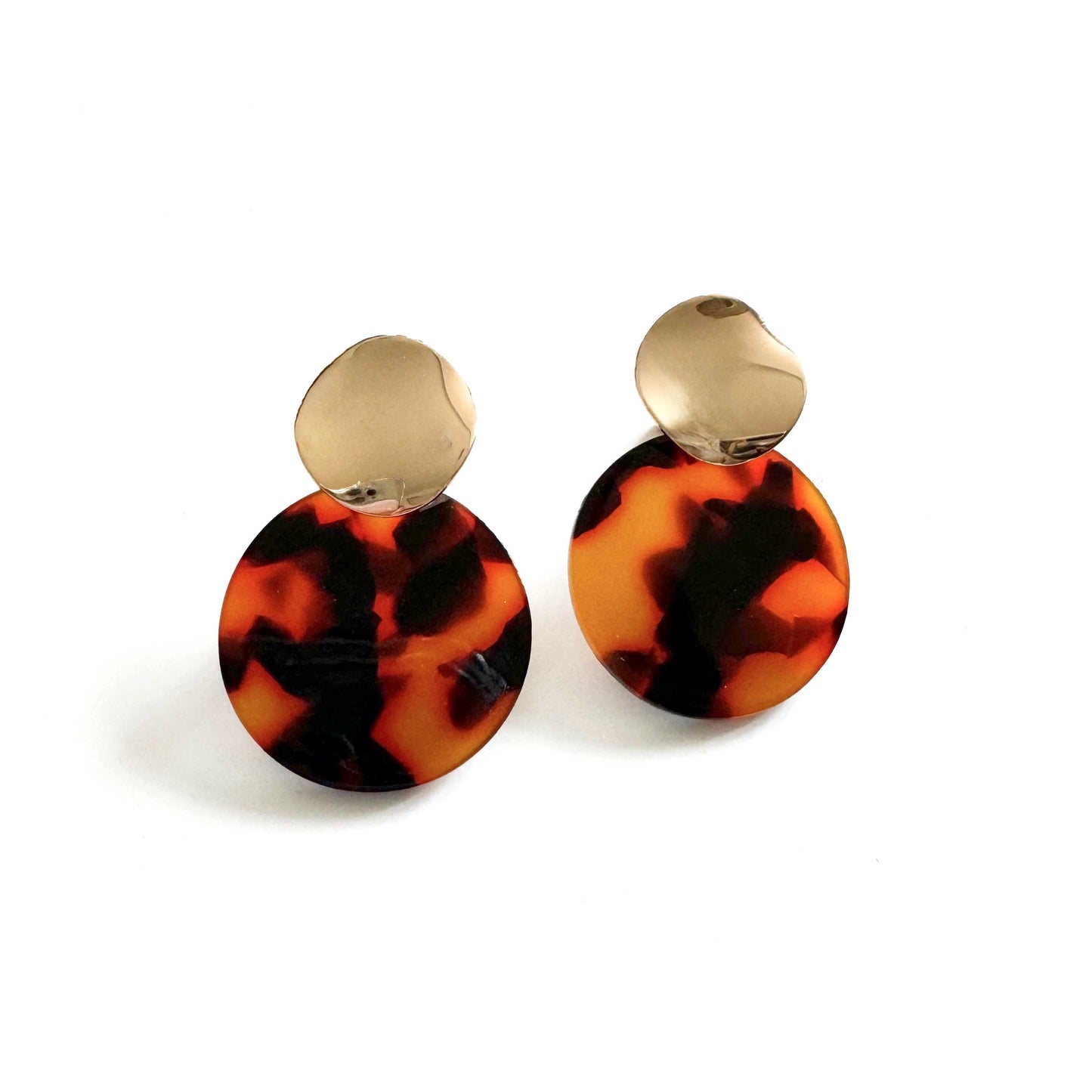 Eartha Tortoiseshell Clip On Earrings