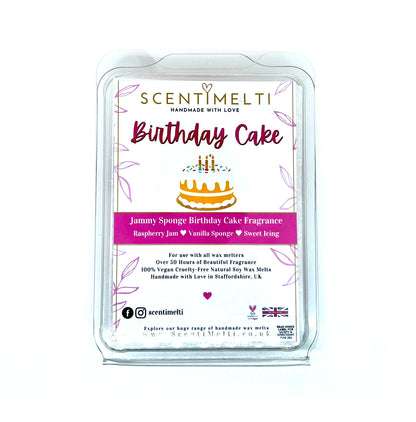 Birthday Cake Heart Clamshell Wax Melts - ScentiMelti  Birthday Cake Heart Clamshell Wax Melts