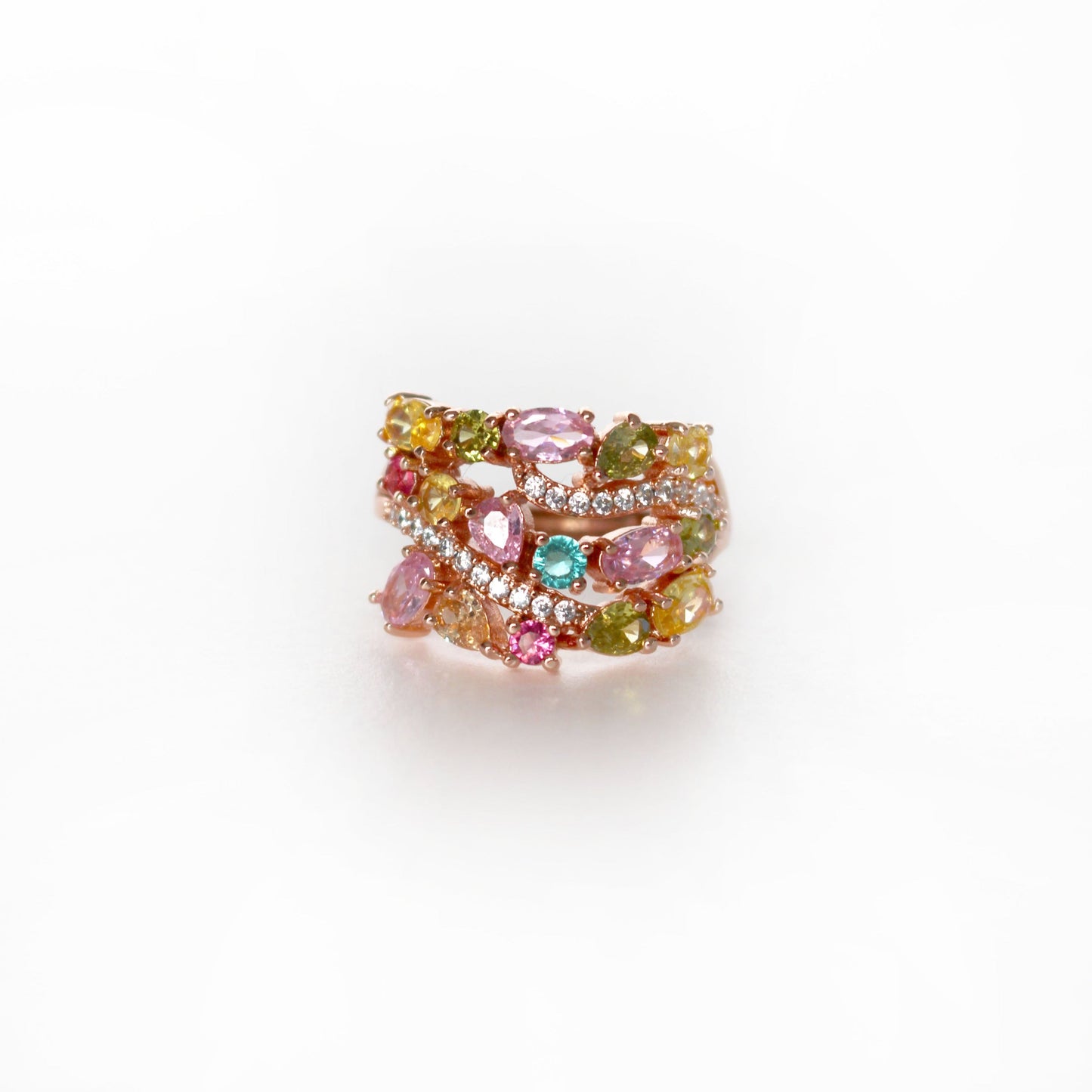 Catriona Multi Jewel Statement Ring - ScentiMelti Home Fragrance, Beauty & Gifts UK