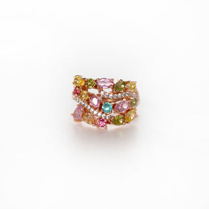 Catriona Multi Jewel Statement Ring - ScentiMelti Home Fragrance, Beauty & Gifts UK