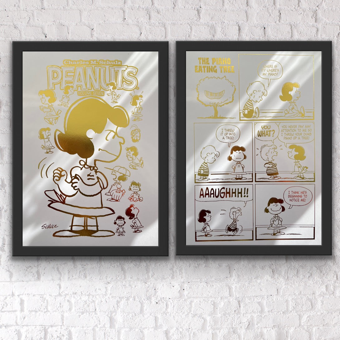 Peanuts Comic Cover & Comic Strip Foil Print, Lucy Van Pelt Billies Inks ScentiMelti Wax Melts