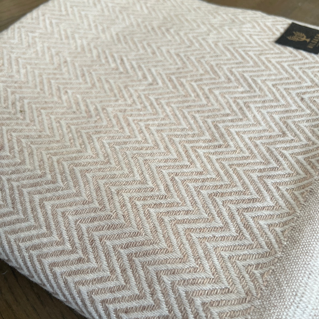 100% Cashmere Throw Latté Light Honey Gold Chevron | 125cm x 250cm Wildash London ScentiMelti Wax Melts