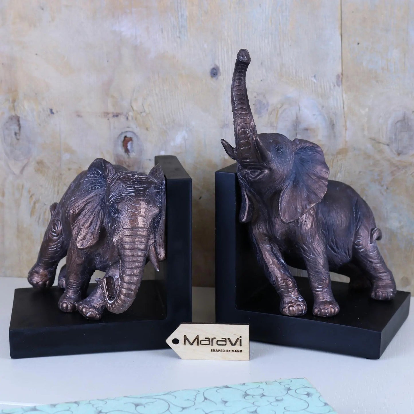 Laloor Elephant Bookends - ScentiMelti Home Fragrance, Beauty & Gifts UK