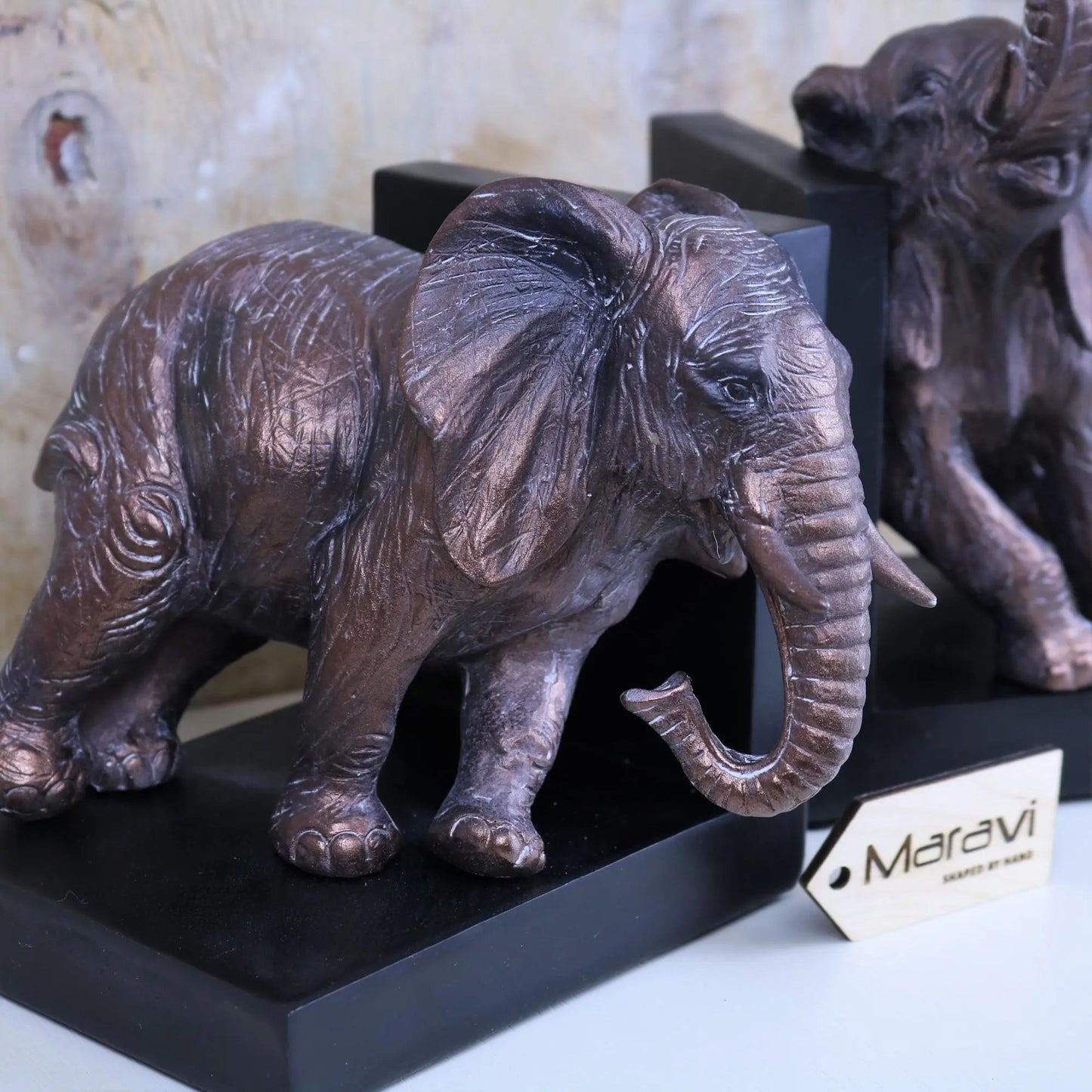 Laloor Elephant Bookends - ScentiMelti Home Fragrance, Beauty & Gifts UK