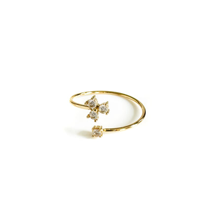 Liberty Luxe 18k Gold Plated Jewelled Wrap Ring - ScentiMelti Home Fragrance, Beauty & Gifts UK