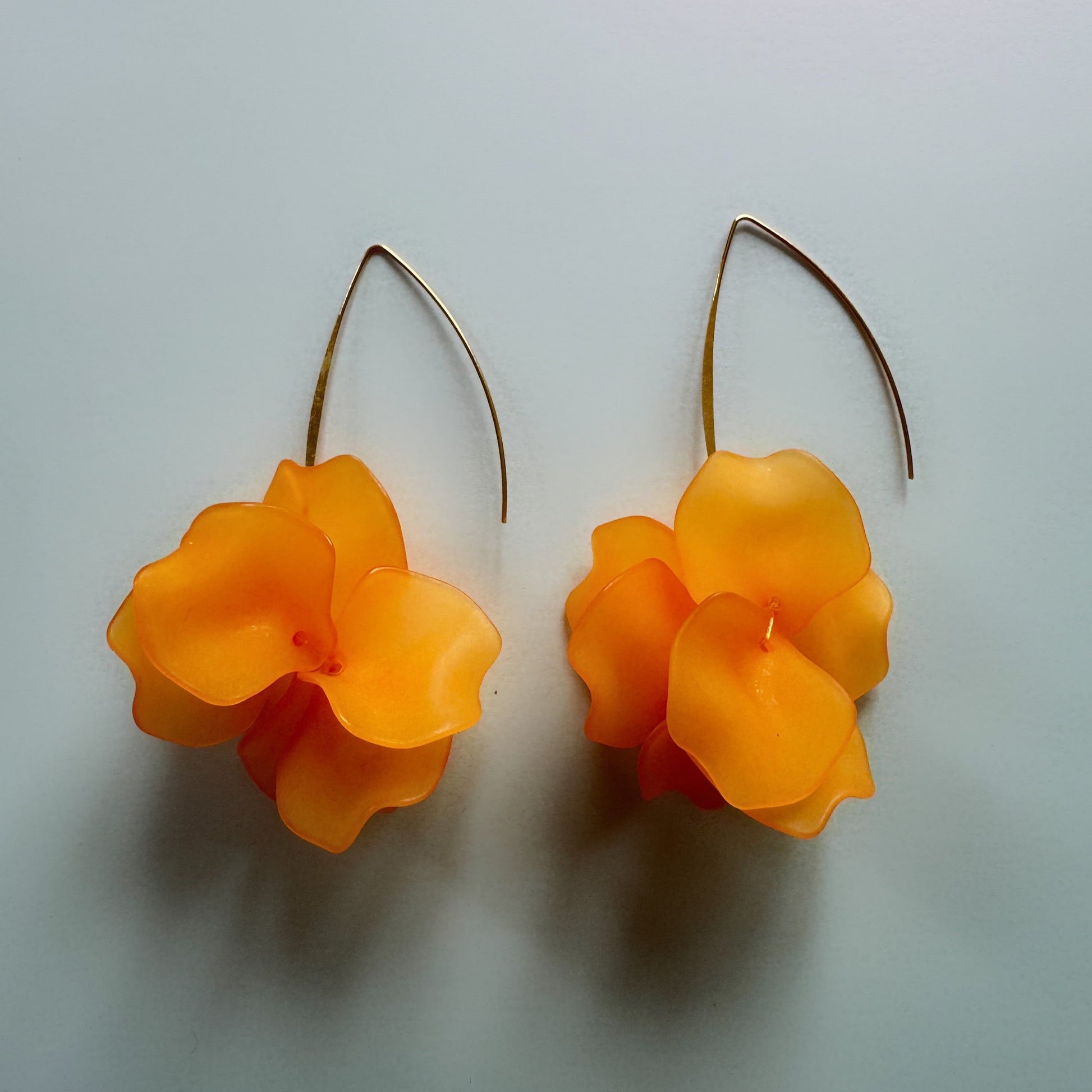 Margot Statement Orange Petal Earrings - ScentiMelti Home Fragrance, Beauty & Gifts UK