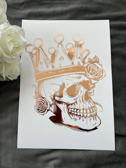 Skull King Foil Print Rose Gold Billies Inks ScentiMelti Wax Melts