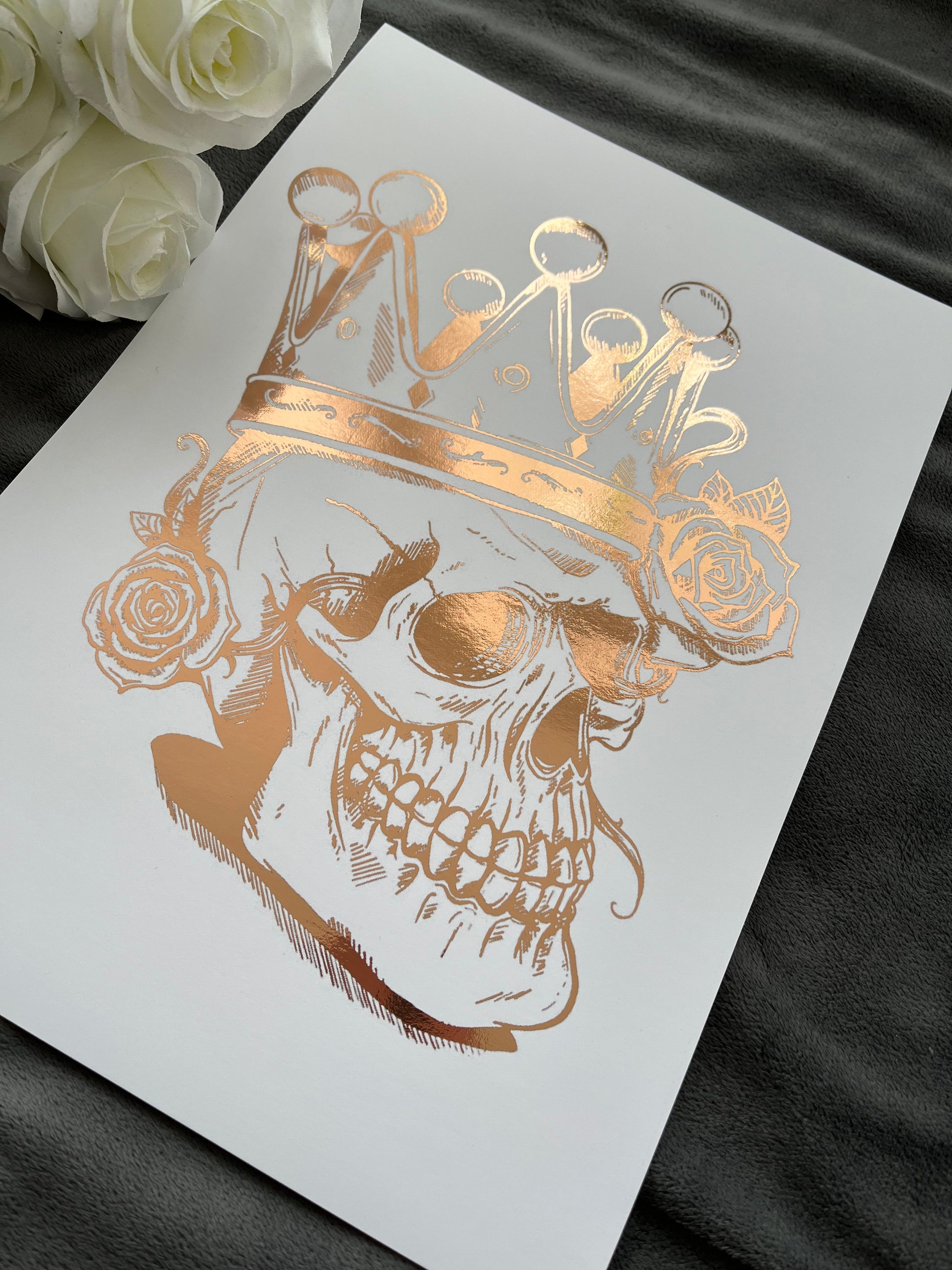 Skull King Foil Print Rose Gold Billies Inks ScentiMelti Wax Melts