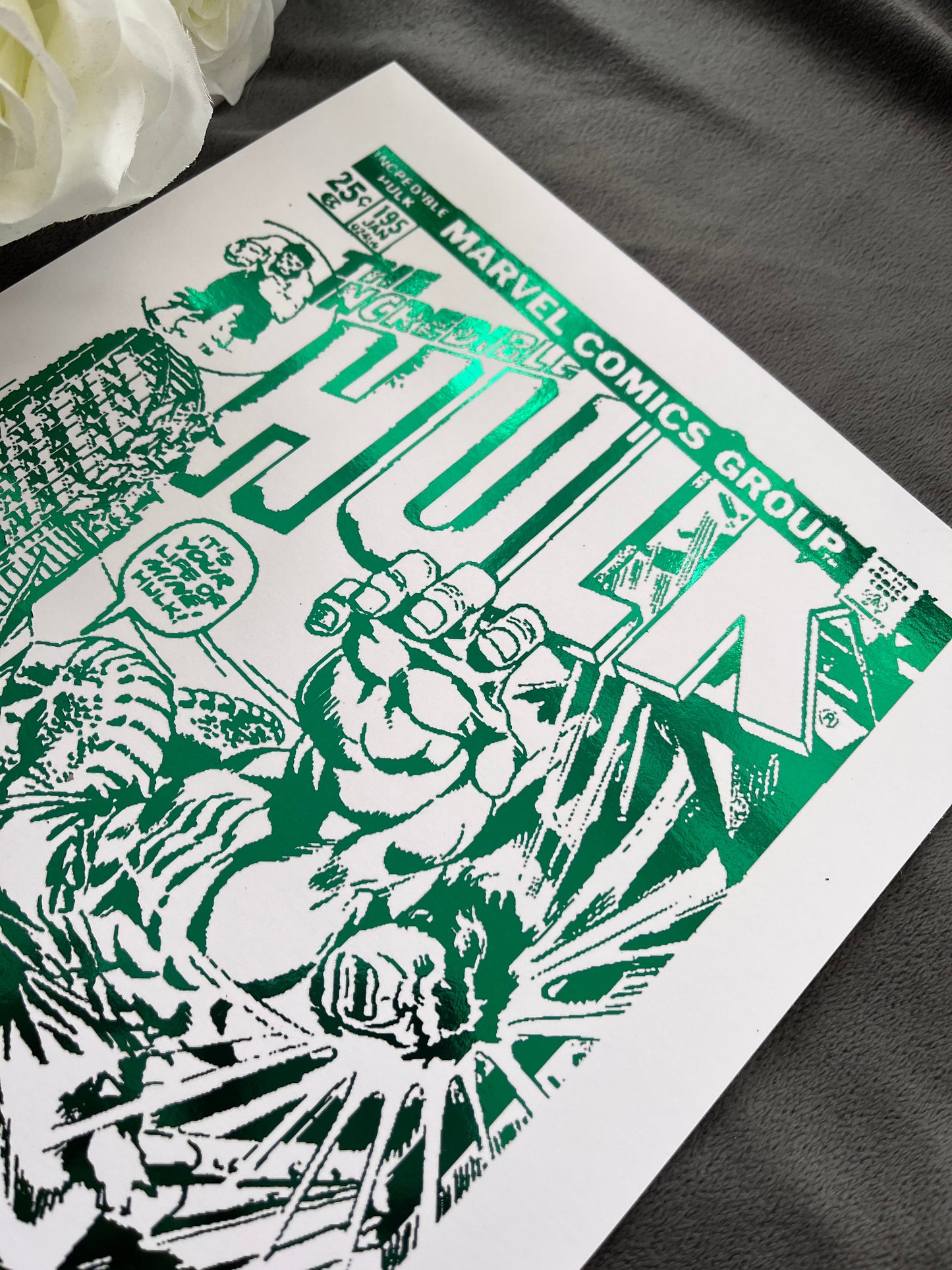 Hulk Comic Cover Foil Print Billies Inks ScentiMelti Wax Melts