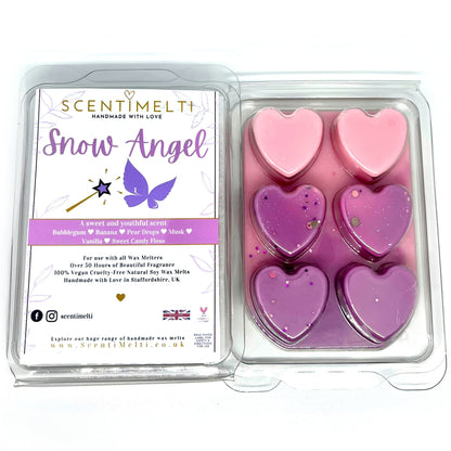 Snow Angel Heart Fairy Clamshell Wax Melts - ScentiMelti  Snow Angel Heart Fairy Clamshell Wax Melts