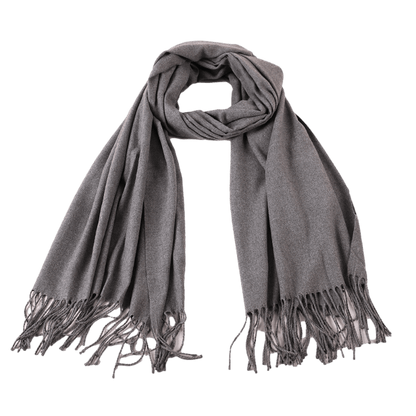 Grey Pashmina Shawl Wrap - ScentiMelti Home Fragrance, Beauty & Gifts UK