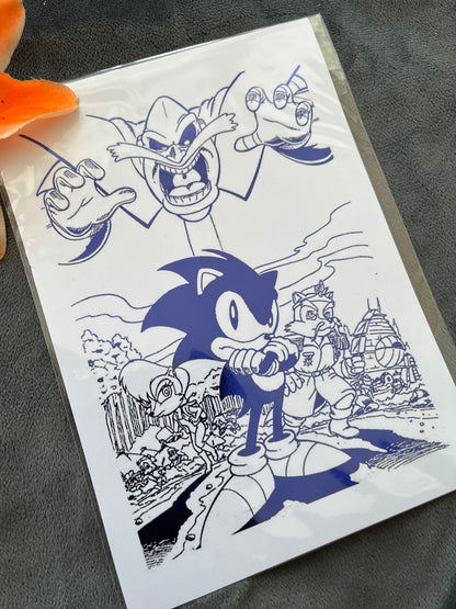 Sonic The Hedgehog Foil Print Billies Inks ScentiMelti Wax Melts