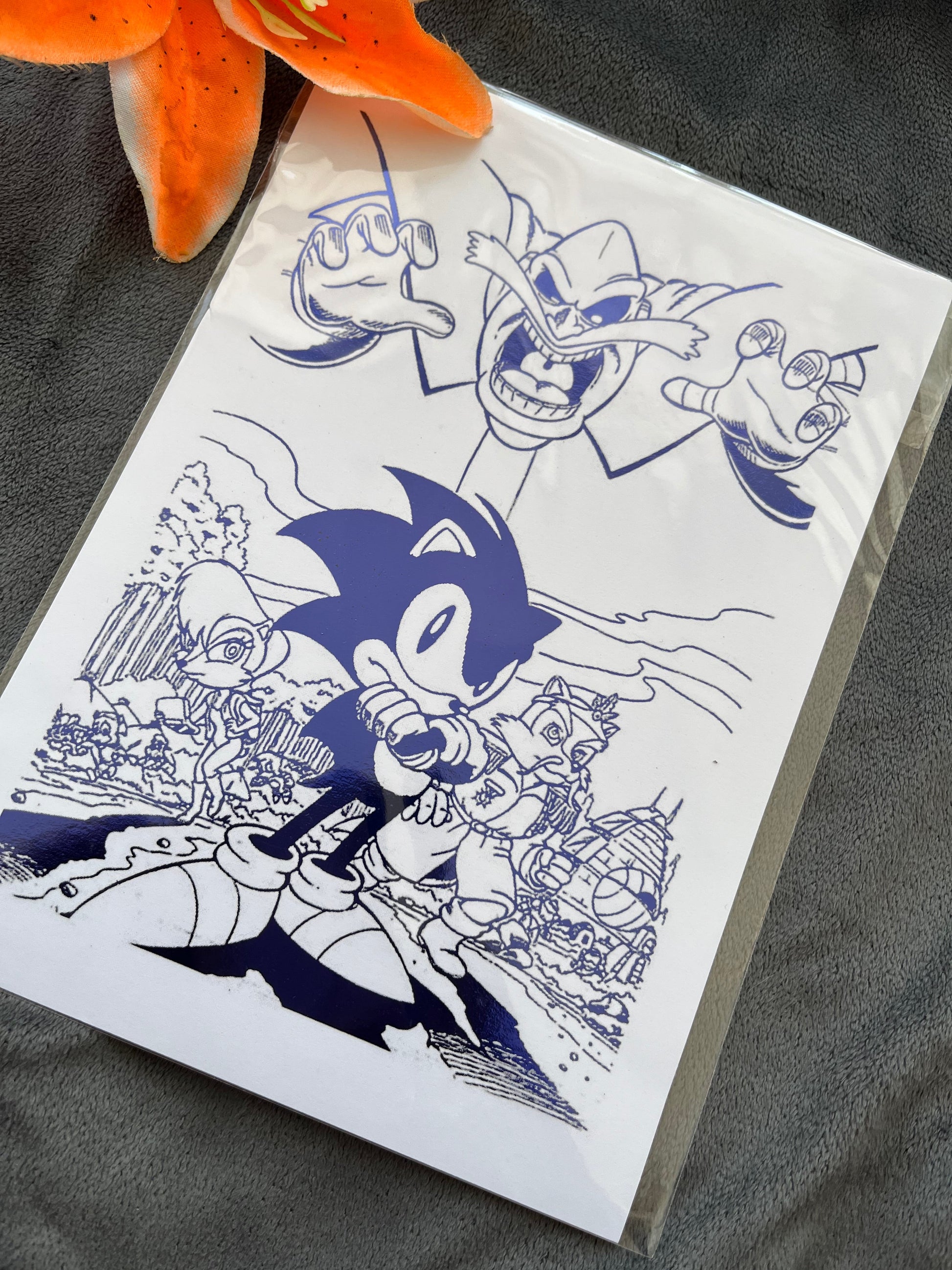 Sonic The Hedgehog Foil Print Billies Inks ScentiMelti Wax Melts