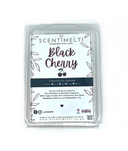 Black Cherry Heart Clamshell Wax Melts - ScentiMelti  Black Cherry Heart Clamshell Wax Melts