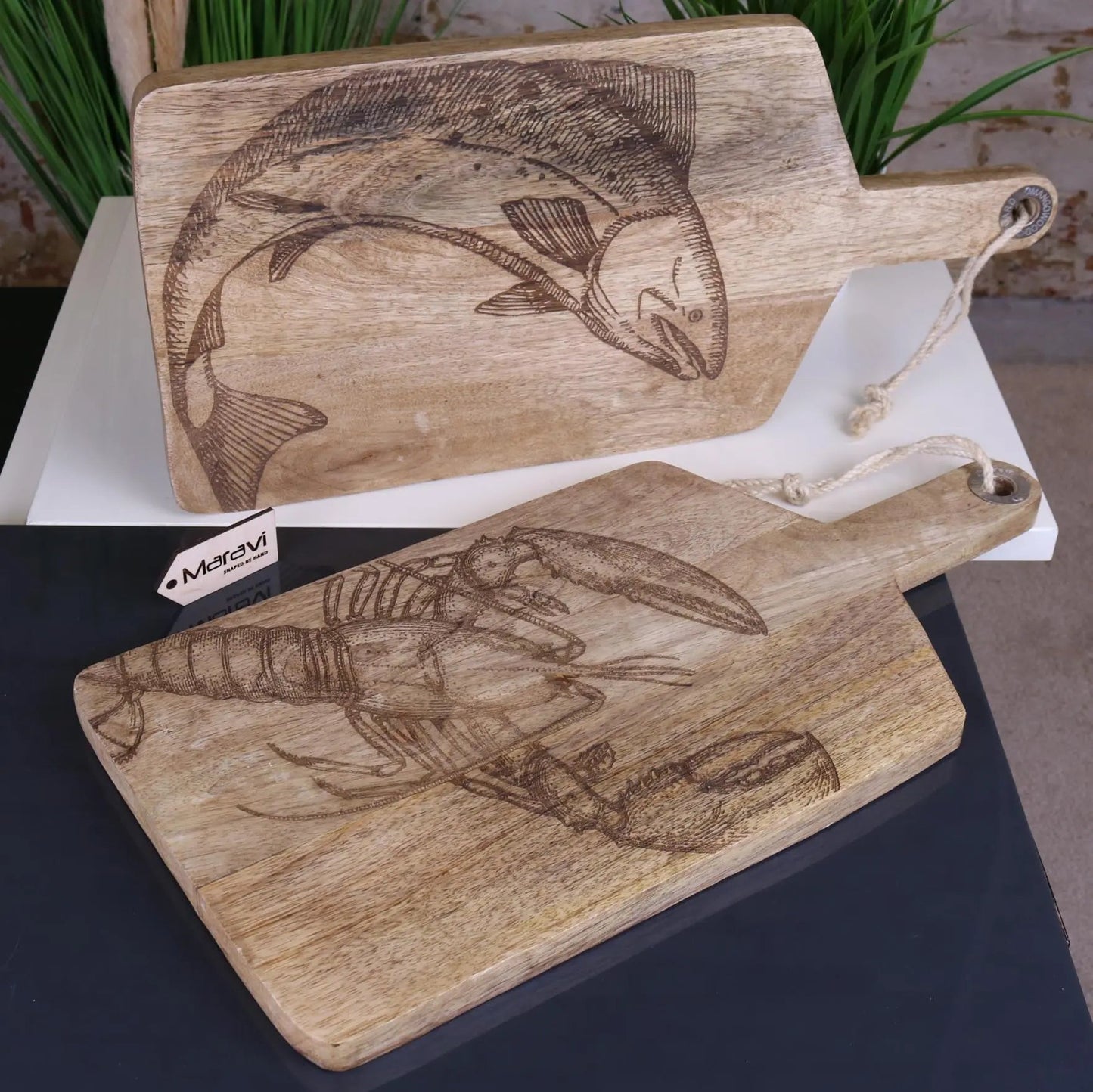 Rateka Lobster Fish Serving Platter Board