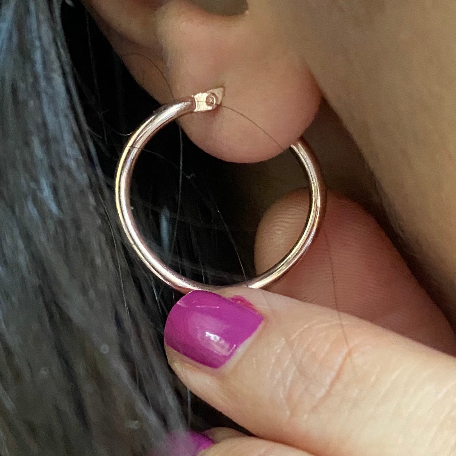 Wavy Hoops Rose Gold Plated Silver Essyn London ScentiMelti Wax Melts